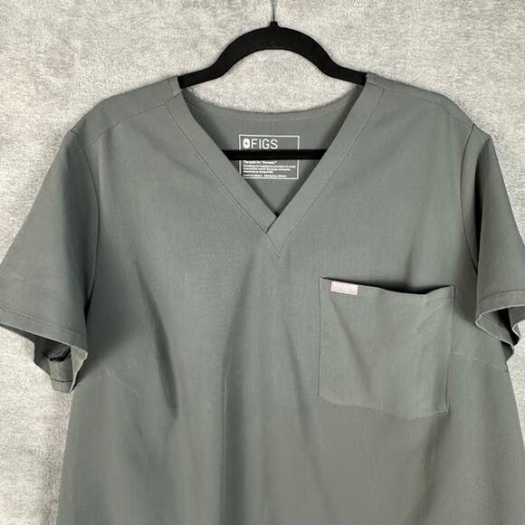 Figs Technical Collection Scrub Top Womens 3X Moss Catarina One Pocket Nursing - Picture 2 of 10